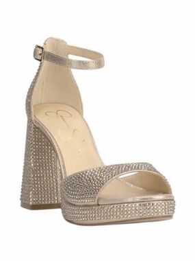 Jessica Simpson Kaliah ankle strap platform heels sandals 8.5 9 metallic NEW